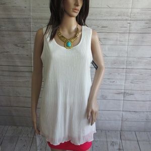 NWT - TRAVEL ELEMENTS white blouse - sz L - $79.00